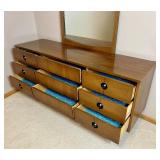 Mid Century Modern 9 Drawer Dresser with Mirror by Stanley Furniture Co. 1960 Mid Century Modern 9 Drawer Dresser with Mirror by Stanley Furniture Co. 1960