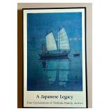 Framed Poster "Sailing Boats: Night by Hiroshi Yoshida from the 2002 Minneapolis of Art Exhibit and Framed Art Piece of Two Origami Kimonos Framed Poster "Sailing Boats: Night by Hiroshi Yoshida from the 2002 Minneapolis of Art Exhibit and Framed Art Piece of Two Origami Kimonos