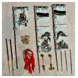 Japanese Traditional Zashiki Nobori Interior Decoration Flag Set Japanese Traditional Zashiki Nobori Interior Decoration Flag Set