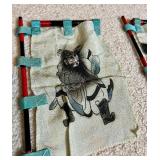 Japanese Traditional Zashiki Nobori Interior Decoration Flag Set Japanese Traditional Zashiki Nobori Interior Decoration Flag Set