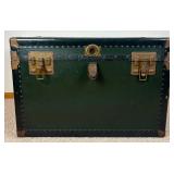 Medium Antique Steamer Trunk with 2 Trays/Inserts plus lock and key Medium Antique Steamer Trunk with 2 Trays/Inserts plus lock and key