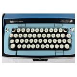 Smith Corona GalaxieTwelve XII Blue Portable Typewriter with Case Smith Corona GalaxieTwelve XII Blue Portable Typewriter with Case