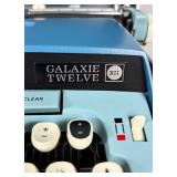 Smith Corona GalaxieTwelve XII Blue Portable Typewriter with Case Smith Corona GalaxieTwelve XII Blue Portable Typewriter with Case