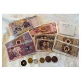 Hong Kong, Singapore, Japan  and China Coins and Paper Currency Hong Kong, Singapore, Japan  and China Coins and Paper Currency