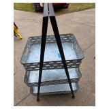 Vintage 3 Tier Galvanized Plant/Kinck Nack Stand Vintage 3 Tier Galvanized Plant/Kinck Nack Stand
