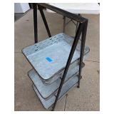 Vintage 3 Tier Galvanized Plant/Kinck Nack Stand Vintage 3 Tier Galvanized Plant/Kinck Nack Stand