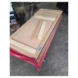 4- 32"x72" Wood Framed Mirrors (Heavy Duty) W/Cart 4- 32"x72" Wood Framed Mirrors (Heavy Duty) W/Cart