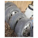 4- Rims & Tires From 1997 Chevy 1/2 Ton Pickup 4- Rims & Tires From 1997 Chevy 1/2 Ton Pickup
