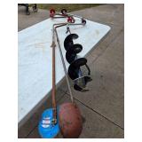 Strikemaster 6" Hand Ice Auger (UNUSED) & 2 Spoon Ice Drills Strikemaster 6" Hand Ice Auger (UNUSED) & 2 Spoon Ice Drills