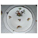 Herend Rothschild Bird China Dinnerware Set with Bird and Butterfly Design - Gold Rimmed Herend Rothschild Bird China Dinnerware Set with Bird and Butterfly Design - Gold Rimmed