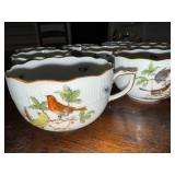 Herend Rothschild Bird China Dinnerware Set with Bird and Butterfly Design - Gold Rimmed Herend Rothschild Bird China Dinnerware Set with Bird and Butterfly Design - Gold Rimmed