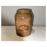 Antique Stoneware Confiture Jar from Bruxelles Antique Stoneware Confiture Jar from Bruxelles