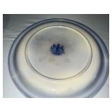 Antique English Blue Floral Ironstone  Cheese Dome with Plate Antique English Blue Floral Ironstone  Cheese Dome with Plate