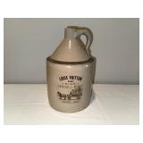 Antique Stoneware Jug with Louis Vuitton Paris Design Antique Stoneware Jug with Louis Vuitton Paris Design