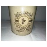 Antique Hugh Berry Tonic Stoneware Jug by E.A. Fargo & Co. Antique Hugh Berry Tonic Stoneware Jug by E.A. Fargo & Co.