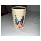 Set of 4 Patriotic Antique English Ironstone Jars with Eagle and Flag Motifs Set of 4 Patriotic Antique English Ironstone Jars with Eagle and Flag Motifs
