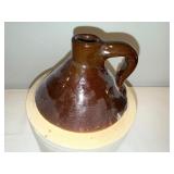 Antique Stoneware Jug with Louis Vuitton Branding, Unique Decor Piece Antique Stoneware Jug with Louis Vuitton Branding, Unique Decor Piece