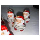 Set of 6 Vintage Santa Claus Ceramic Bell Ornaments with Holiday Greetings Set of 6 Vintage Santa Claus Ceramic Bell Ornaments with Holiday Greetings