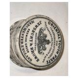 Antique English Advertising Ironstone Jewsbury & Brown Porcelain Toothpaste Jar Antique English Advertising Ironstone Jewsbury & Brown Porcelain Toothpaste Jar