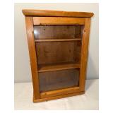 Rustic Wooden Display Cabinet with Glass Door and Shelves Rustic Wooden Display Cabinet with Glass Door and Shelves