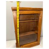 Rustic Wooden Display Cabinet with Glass Door and Shelves Rustic Wooden Display Cabinet with Glass Door and Shelves