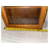 Rustic Wooden Display Cabinet with Glass Door and Shelves Rustic Wooden Display Cabinet with Glass Door and Shelves