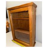 Rustic Wooden Display Cabinet with Glass Door and Shelves Rustic Wooden Display Cabinet with Glass Door and Shelves