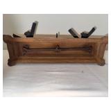Antique French Roberval Cast Iron Balance Scale with Brass Weighing Pans Antique French Roberval Cast Iron Balance Scale with Brass Weighing Pans