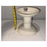 Antique Large English Ironstone Ham Stand by G. Rushbrooke Smithfield Ceramic Funnel Antique Large English Ironstone Ham Stand by G. Rushbrooke Smithfield Ceramic Funnel