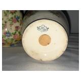 Vintage Floral Japanese Ceramic Salt Shaker and Jar Set Vintage Floral Japanese Ceramic Salt Shaker and Jar Set