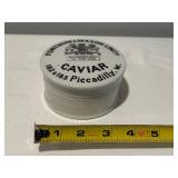 Antique English Advertising Ironstone Fortnum & Mason Caviar Pot Lid Antique English Advertising Ironstone Fortnum & Mason Caviar Pot Lid