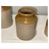 Vintage 3-Piece Ironstone English Stoneware Pottery Jar Set with Maker Vintage 3-Piece Ironstone English Stoneware Pottery Jar Set with Maker