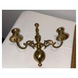 Vintage Brass Wall Sconces & Framed Botanical Print Vintage Brass Wall Sconces & Framed Botanical Print