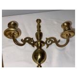 Vintage Brass Wall Sconces & Framed Botanical Print Vintage Brass Wall Sconces & Framed Botanical Print