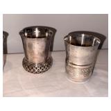 Set of 4 Vintage Silver-Plated French Christening Cups Set of 4 Vintage Silver-Plated French Christening Cups