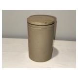 English Antique Lidded Stoneware Crock with Lid - Rustic Kitchen Storage English Antique Lidded Stoneware Crock with Lid - Rustic Kitchen Storage