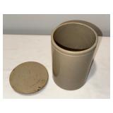 English Antique Lidded Stoneware Crock with Lid - Rustic Kitchen Storage English Antique Lidded Stoneware Crock with Lid - Rustic Kitchen Storage
