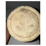 Antique English Lidded 2 lb Stoneware Popcorn Crock Antique English Lidded 2 lb Stoneware Popcorn Crock