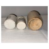Antique English Collection of 6 Ironstone Jars - Branded & Decorative Designs Antique English Collection of 6 Ironstone Jars - Branded & Decorative Designs