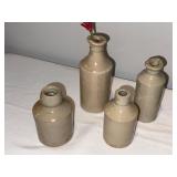 Lot of 8 Antique English  Stoneware Bottles - Rustic Decor Collection Lot of 8 Antique English  Stoneware Bottles - Rustic Decor Collection