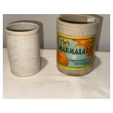 Antique English Ironstone CWS Marmalade Pots and Cracked White Jar Set Antique English Ironstone CWS Marmalade Pots and Cracked White Jar Set