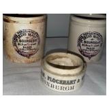 Collection of Antique English Advertising Ironstone Apothecary and Kitchen Jars Collection of Antique English Advertising Ironstone Apothecary and Kitchen Jars