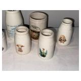 Lot of 13 English Decorative Ironstone Jars with Animal Designs Lot of 13 English Decorative Ironstone Jars with Animal Designs