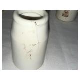 Lot of 13 English Decorative Ironstone Jars with Animal Designs Lot of 13 English Decorative Ironstone Jars with Animal Designs