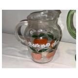 Lot of 4 Vintage Style Glass Pitchers & Bottles - Decorative Assortment Lot of 4 Vintage Style Glass Pitchers & Bottles - Decorative Assortment