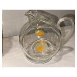 Lot of 4 Vintage Style Glass Pitchers & Bottles - Decorative Assortment Lot of 4 Vintage Style Glass Pitchers & Bottles - Decorative Assortment