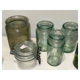 Assorted Decorative English Glass Jars & Bottles Collection Assorted Decorative English Glass Jars & Bottles Collection
