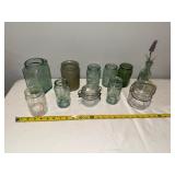 Assorted Decorative English Glass Jars & Bottles Collection Assorted Decorative English Glass Jars & Bottles Collection