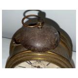 Antique French Brass Alarm Clock with Roman Numerals Antique French Brass Alarm Clock with Roman Numerals