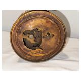 Antique French Brass Alarm Clock with Roman Numerals Antique French Brass Alarm Clock with Roman Numerals